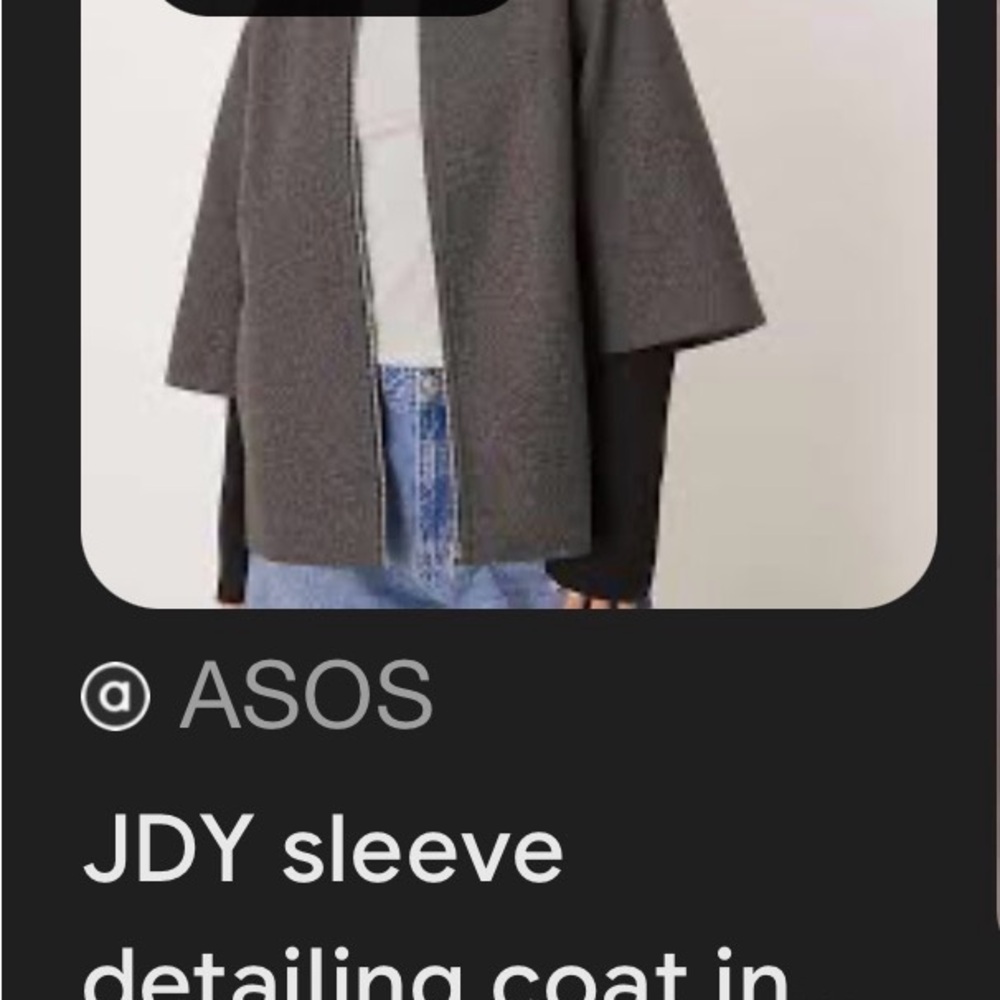 ASOS Gray Sleeve-Detail Coat